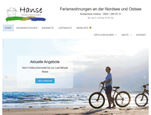 Tablet Screenshot of hanse-ferien.de